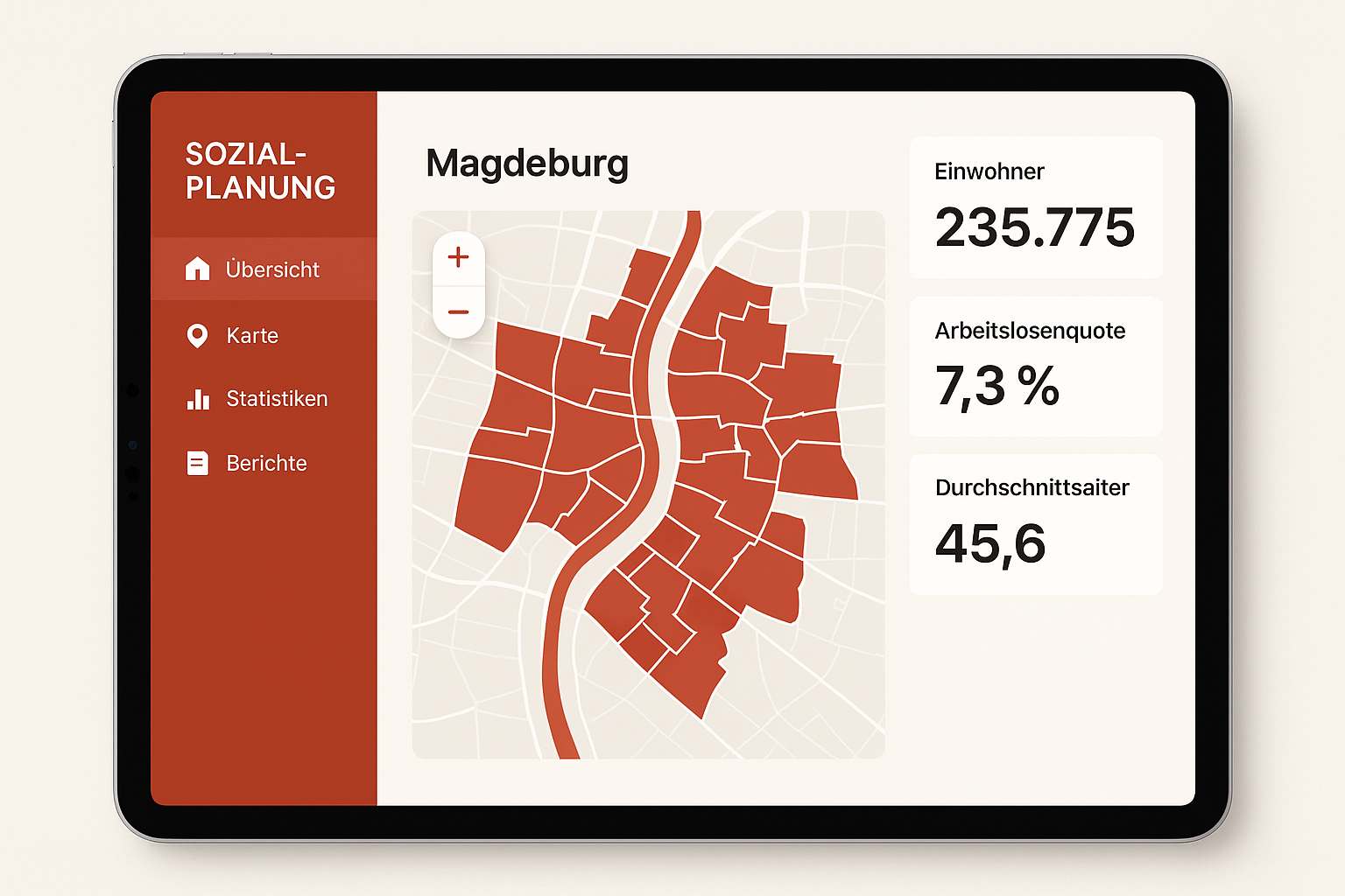 Tablet Dashboard Mockup